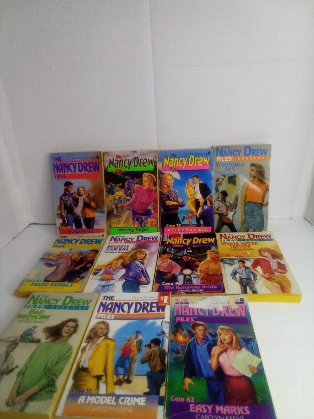 The Nancy Drew Files Paperback Book Lot of 11 Vintage Carolyn Keene